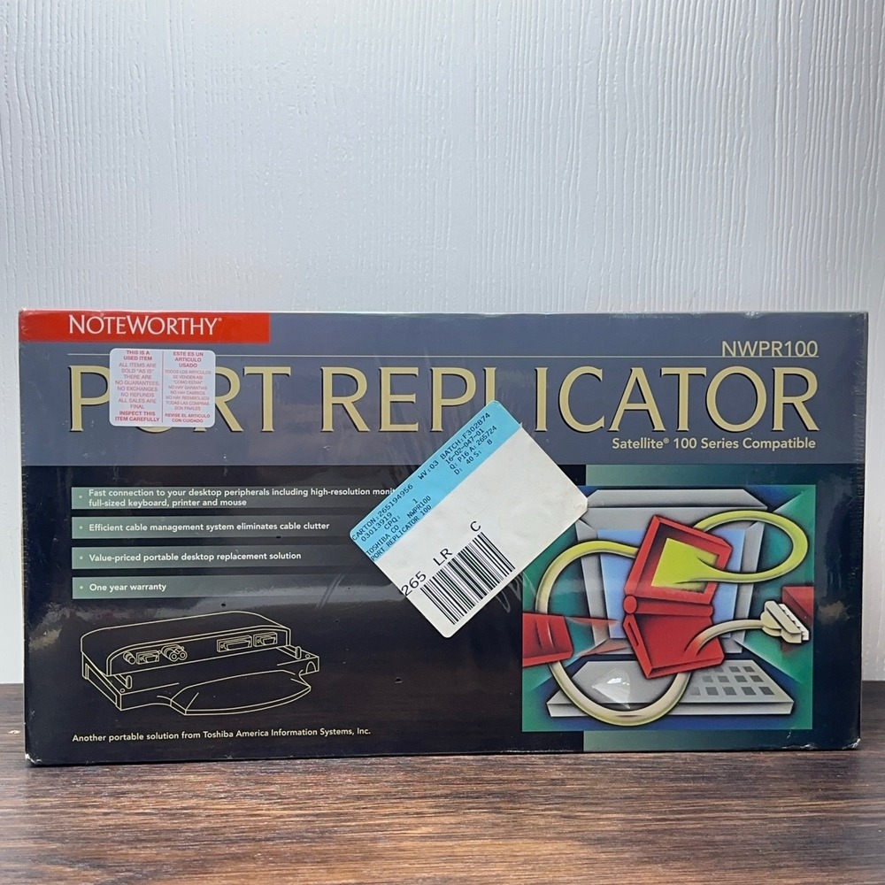 Noteworthy NWPR100 Port Replicator for Toshiba Satellite 100 Series New Sealed